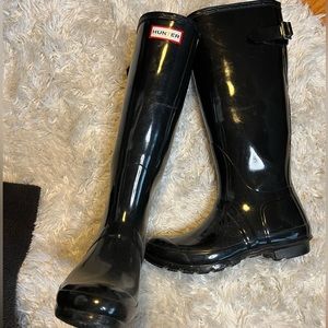Women’s Original Tall Gloss Buckle Strap Rain Boots